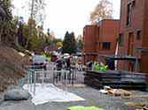 Installasjon av stål rammer for utvendige trappa og verandaer